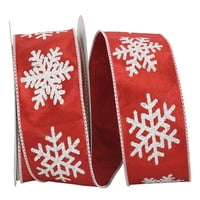 Хартиена панделка за снежинка, червена, 2.5 в 10д, 1 пакет