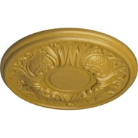 Екена Милуърк 3 4 од 1 4 П Уейкфийлд таван медальон, ръчно рисувани преливащи се Злато