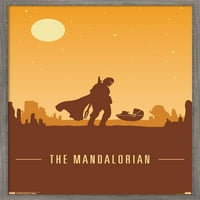 Междузвездни войни: Мандалорианецът-Мандо и детето по здрач плакат на стената, 14.725 22.375