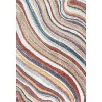 нулум Синтия уютни Шаги вълнообразни ивици площ килим, 7 '10 10', ръжда