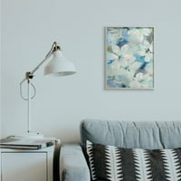 Ступел индустрии бяла лилия цветя абстрактно синьо подробно дизайн от трета и стена