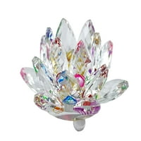 Висококачествен сапфир блясък Кристал декоративни ясно отражение лотос цвете за Фън Шуй Начало декор с подарък