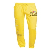 Симпсън Барт Симпсън нямат кравешки печат Памук Полиестер Мъжки Панталони за сън в жълто, размери с-2ХЛ