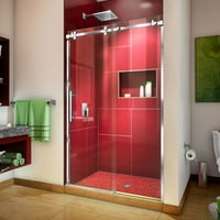 Дриймлайн Енигма Скай 44-ин. У ин. Н рамка плъзгаща се душ врата в полирана неръждаема стомана
