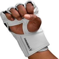 Хаябуса т 4оз ръкавици за смесени бойни изкуства, Бял черен среден