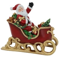 9.5 червено и златно размахва Дядо Коледа седи в шейна Коледна украса