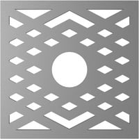 24 од 1 4 ид 3 4 П Шеврон архитектурен клас ПВЦ Пиърсинг таван медальон, античен топло сребрист