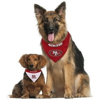 Домашни любимци първа НФЛ Сан Франциско 49ърс Кучешка кърпа-лицензирана, реверсивна кърпа за домашни любимци