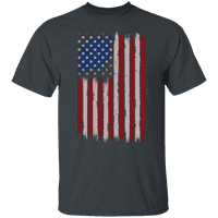 Графика Америка Уолмарт отчаян американски флаг Мъжка графична тениска за 4 юли Ден на независимостта на САЩ патриотичен празник подаръци облекло-Тъмно Хедър