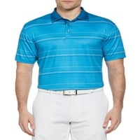 Бен Хоган изпълнение мъжка и голяма мъжка Еко тонална ивица риза с къс ръкав за голф, до размер 5ХЛ
