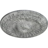 Екена Мелворк 1 4 од 1 8 п Лайнус таван медальон, ръчно рисуван ултра чисто бял пращене
