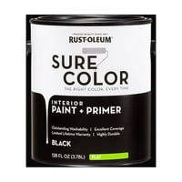 Ръжда-Олеум Сигурен Цвят Черно, Интерио Боя + Грунд, Плосък Покритие, Галон