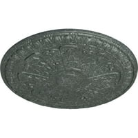 Екена мелница 18 од 1 4 П Реймънд таван медальон, ръчно рисуван Атински зелен пращене