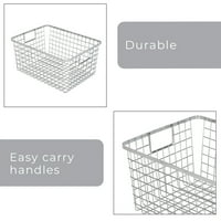 Интелигентен дизайн гнездо кошница организатор с дръжки-хром-комплект от 4