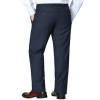 Мъжки костюм панталони редовен годни плътен плосък преден вълнен костюм отделна рокля панталон комфорт костюм
