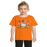 Хелоу Кити Момичета Хелоуин Графичен Тениска, Размери 4-16