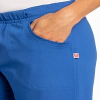 Градски ултимативно пригодени удобни разтегливи 2-Джобни скраб панталони за жени 9306