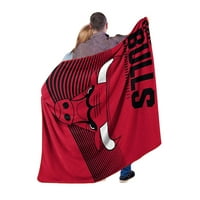 Чикаго Булс Северозападна НБА Официално лицензиран Рашел хвърлят одеяло-60 80