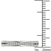 Карат Т. в. диамантен кръст над 10кт венчална халка от бяло злато