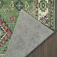 Обединени тъкачи Бедивере Моргана ориенталски зелен тъкани вискоза област килим или бегач