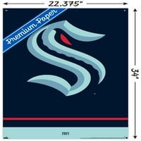Сиатъл Кракен-лого плакат за стена с пушките, 22.375 34