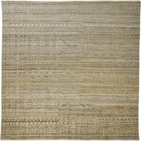 Екхарт Абстрактен племенен килим, златисто кафяво сиво, 11 фута - 6 инча 15 фута площ килим