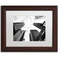 Търговска марка изобразително изкуство небостъргачи на Таймс Скуеър платно изкуство от Филип Хюгонар, бял