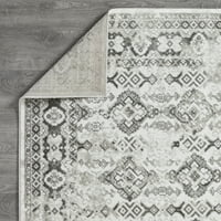 Лумакноти Рейн Алмурз 2' 7 ' сив ориенталски вътрешен полипропиленов килим
