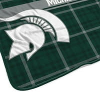 Мичиган членка вертикална карирана фланел руно одеяло
