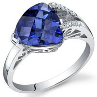 3. КТ трилион създаде син сапфирен пръстен в чисто сребро
