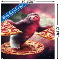 Джеймс Букър-Забавен Космически Ленивец С Плакат За Пица, 14.725 22.375