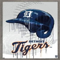 Детройт Тигри - Каска Стена Плакат, 14.725 22.375 В Рамка