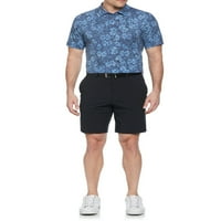 Бен Хоган мъжки и мъжки тропически хибискус Принт риза с къс ръкав за голф, до размер 5ХЛ
