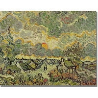 Запазена марка изобразително изкуство Есенен пейзаж платно изкуство от Винсент Ван Гог