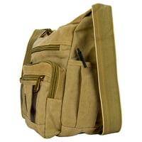 Класически платно чанта чанта лаптоп чанта през рамо куфарче За Мъже Жени работа пътуване училище, кафяво