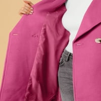 Уникални изгодни Дамски шал Яка Ревера колан зимно палто с джобове