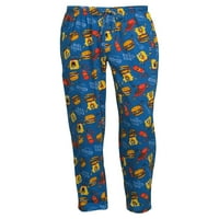 Спонджбоб, възрастни мъже, лого Пижами спален панталон, размери с-2ХЛ
