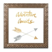 Търговска марка изобразително изкуство Приключенски стрели платно изкуство от Лиза Пауъл Браун, злато богато