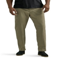 Ли® екстремни движения на големите мъже отпусната форма плосък преден панталон с Фле пояс
