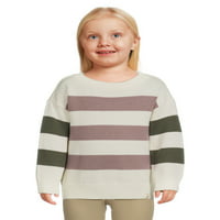 лесно грахово малко дете Унисе Дълъг ръкав Раиран пуловер, размери месеци-5т